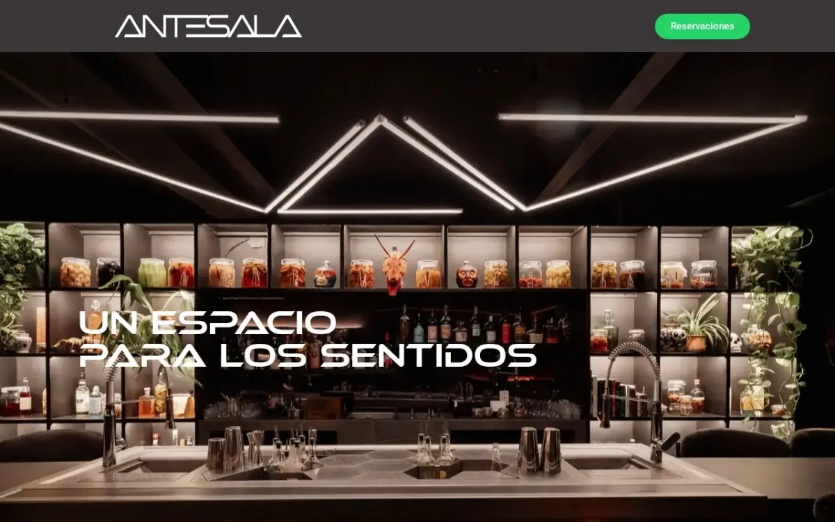 Página de inicio de antesala.com.mx, sitio de Antesala