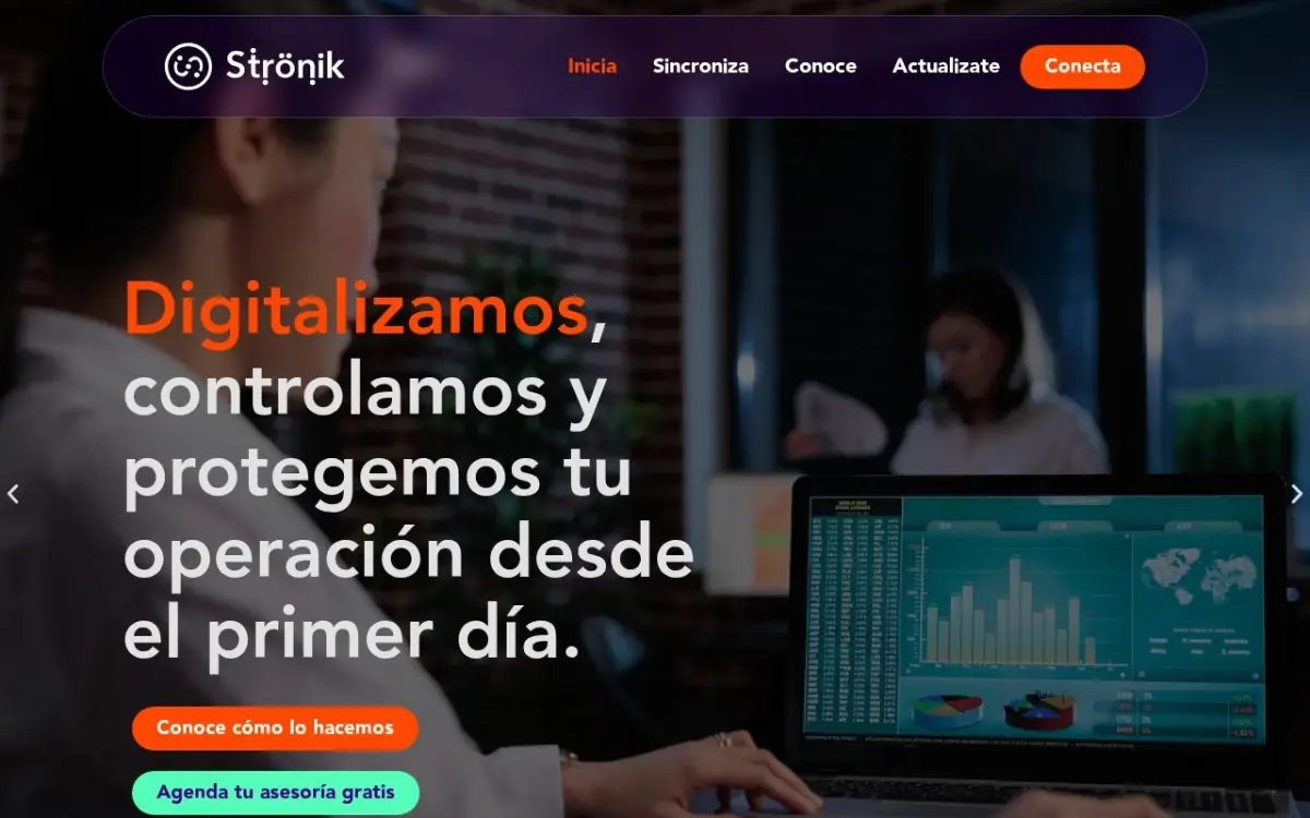 Página de inicio de stronik.mx, sitio de Strönik